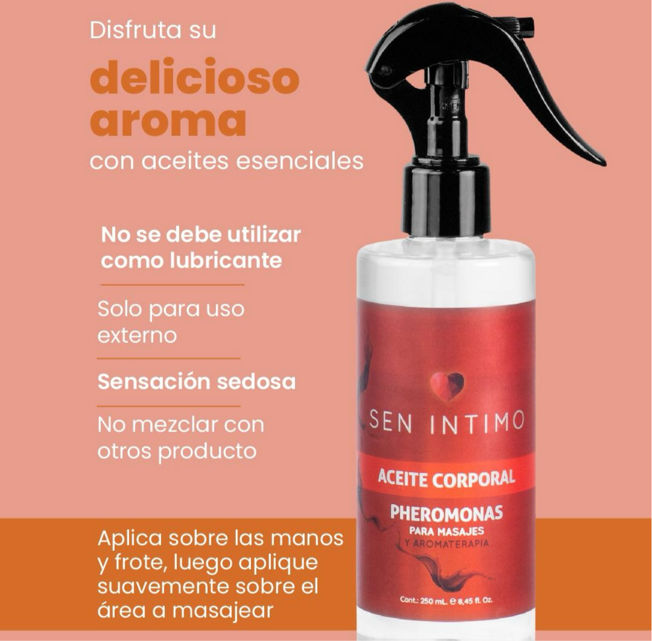 Aceite Para Masajes y Aromaterapia Sen Intimo 250ml