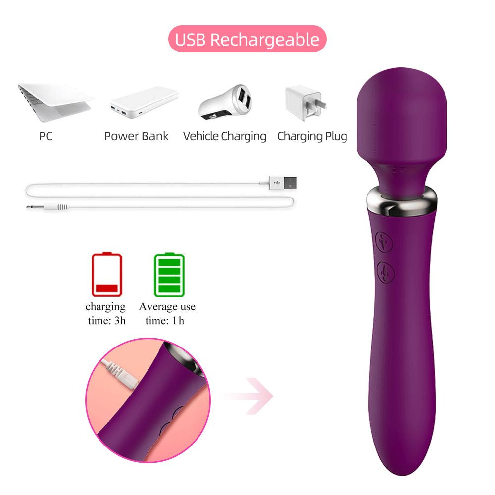 Vibrador LiliWand - Doble Función Doble Punta