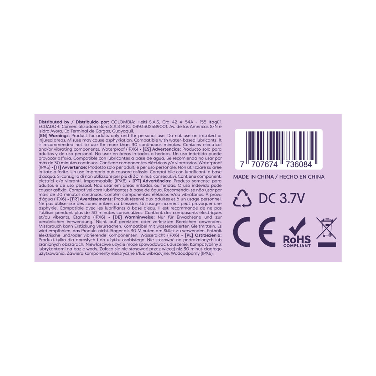 Vibrador Aselia Majestic Morado
