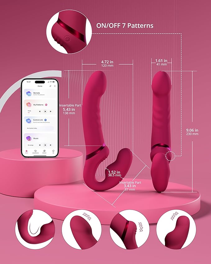 Vibrador Strap On Lapis Lovense Cereza