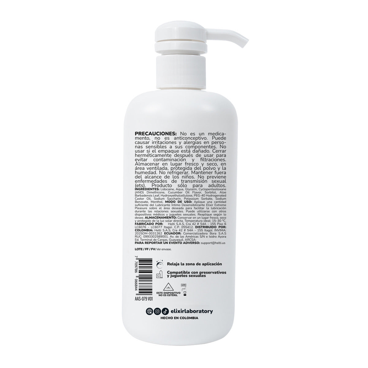 Lubricante íntimo Anal Desensibilizante Anesty - Elixir