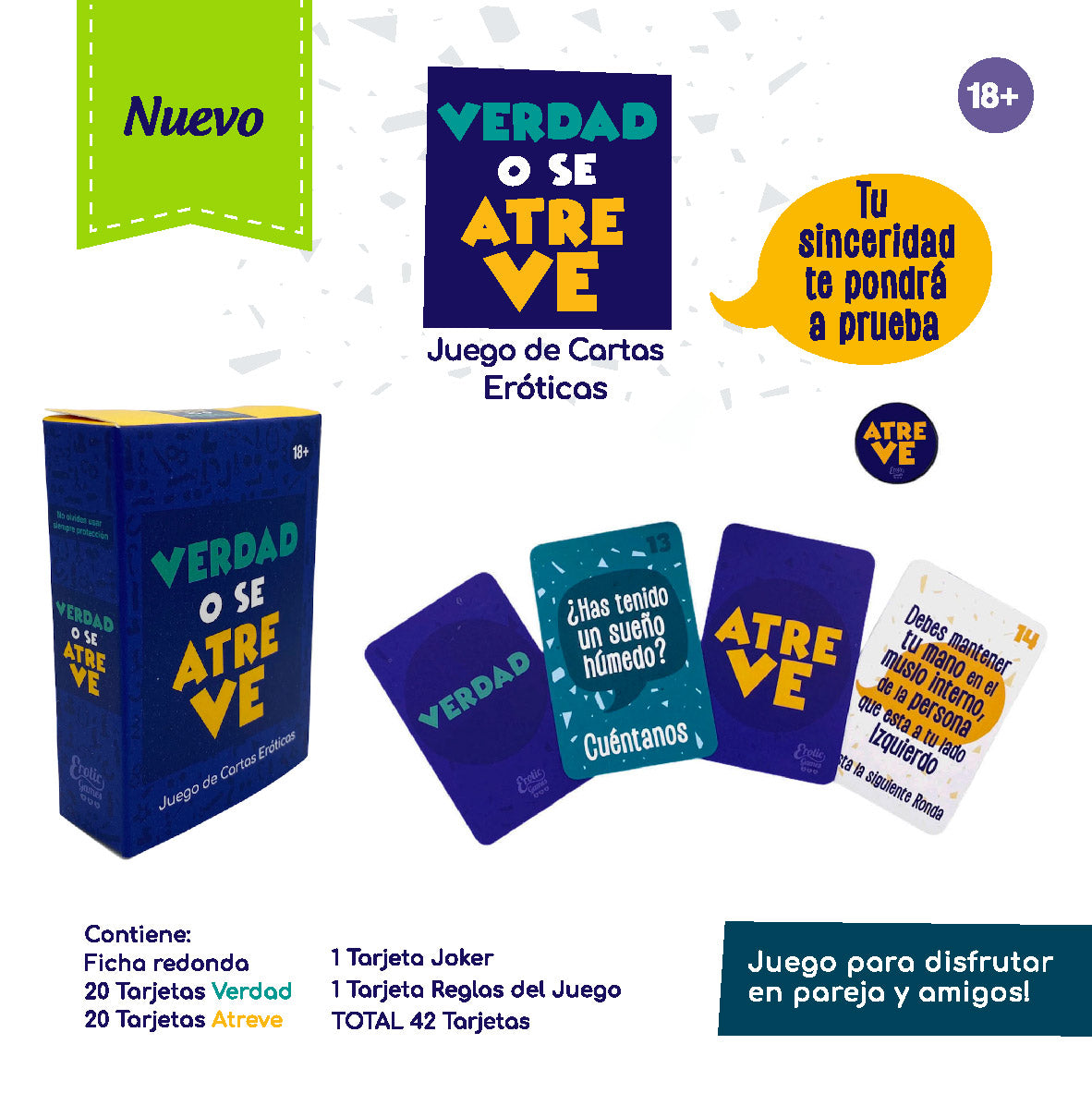 Juego de Cartas ¿LA VERDAD O SE ATREVE?