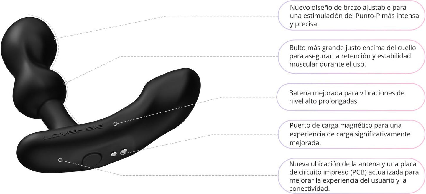 Lovense Edge 2 - Vibrador Anal con Mando a Distancia