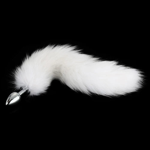 Plug Anal con Cola de Zorro Blanca