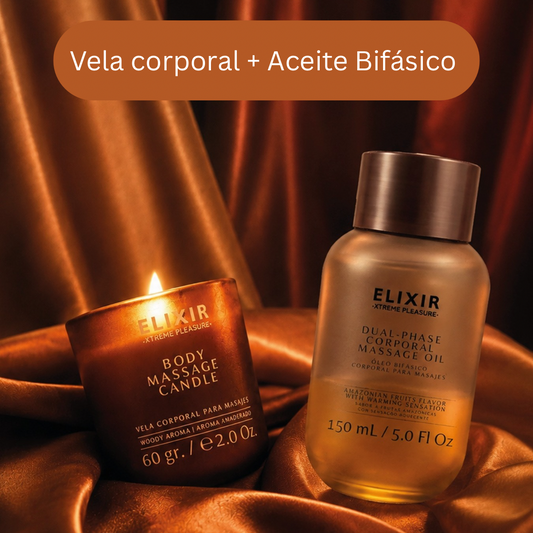 Vela Corporal + Aceite Bifásico Masajes