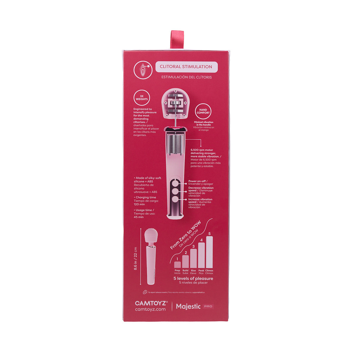 Intense vibrador Wand con App Camtoyz