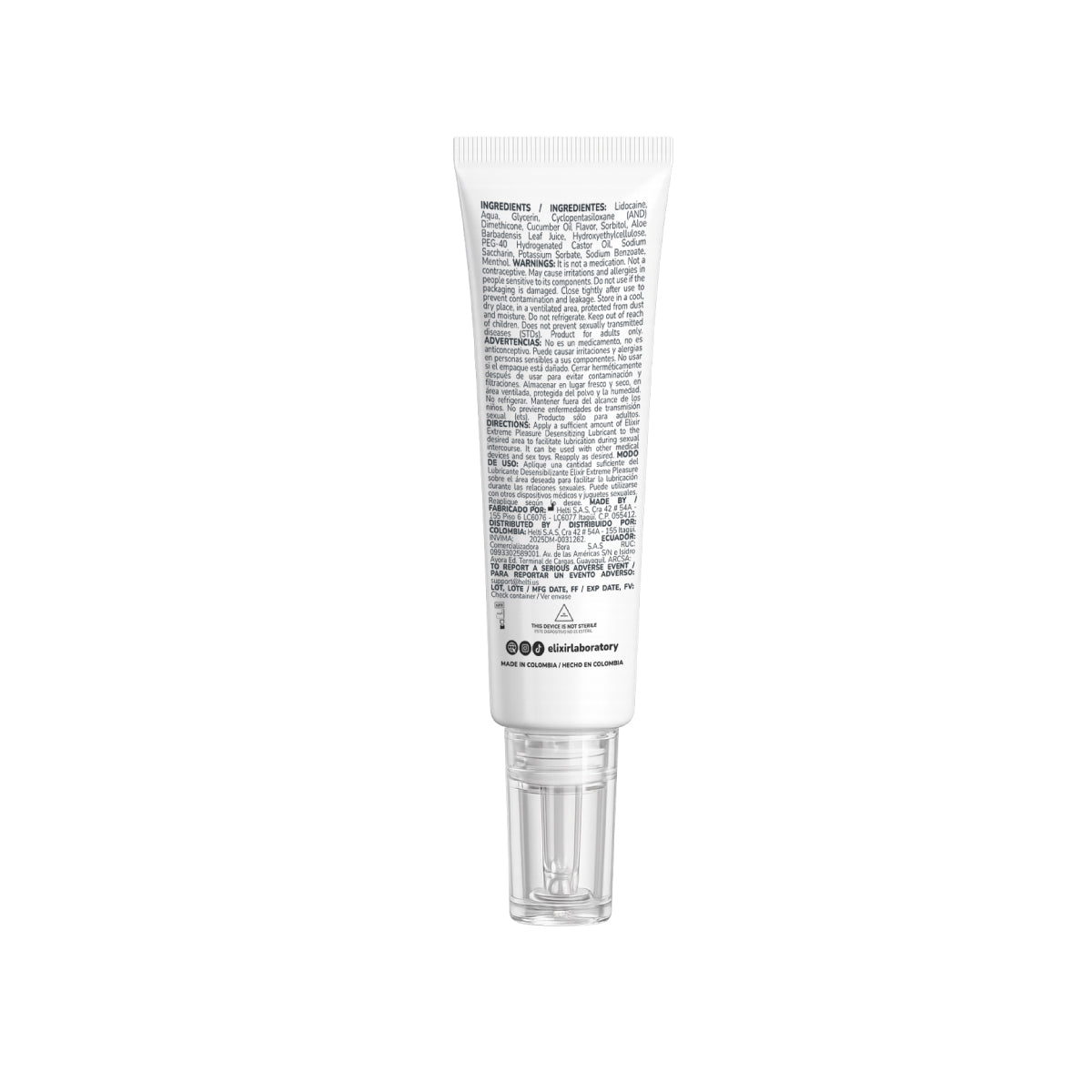 Lubricante íntimo Anal Desensibilizante Anesty  - Elixir