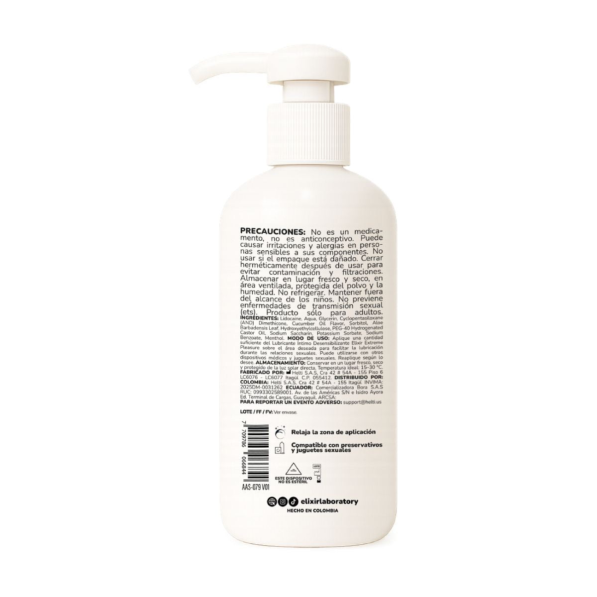 Lubricante íntimo Anal Desensibilizante Anesty  - Elixir