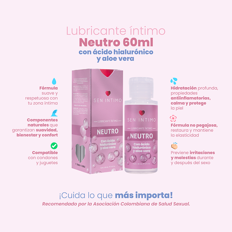 Lubricante Neutro con Ácido Hialurónico y Aloe x 55 ml by Sen Íntimo