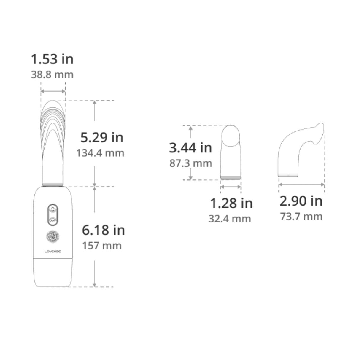 Lovense Spinel - Dildo masajeador con Empuje y Calentamiento