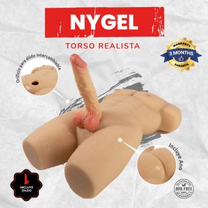 Torso Realista Masculino Nygel