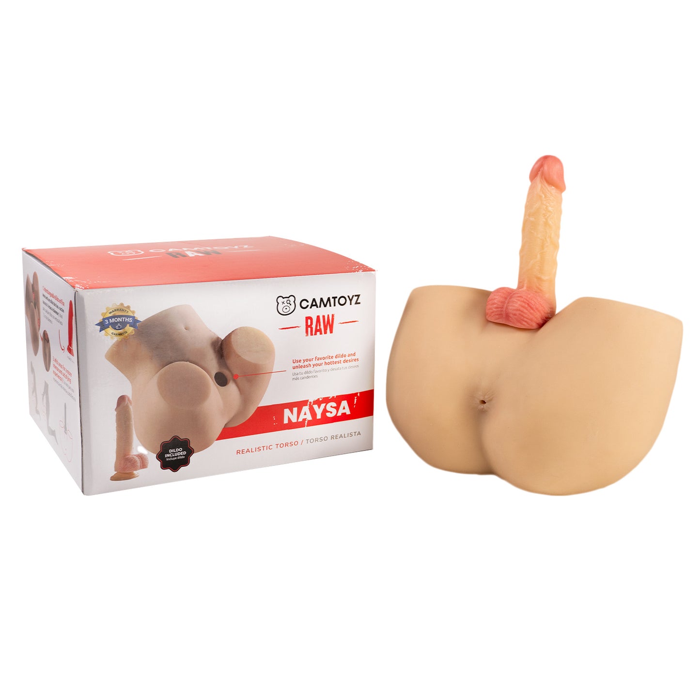 Torso Realista Naysa con Dildo Intercambiable