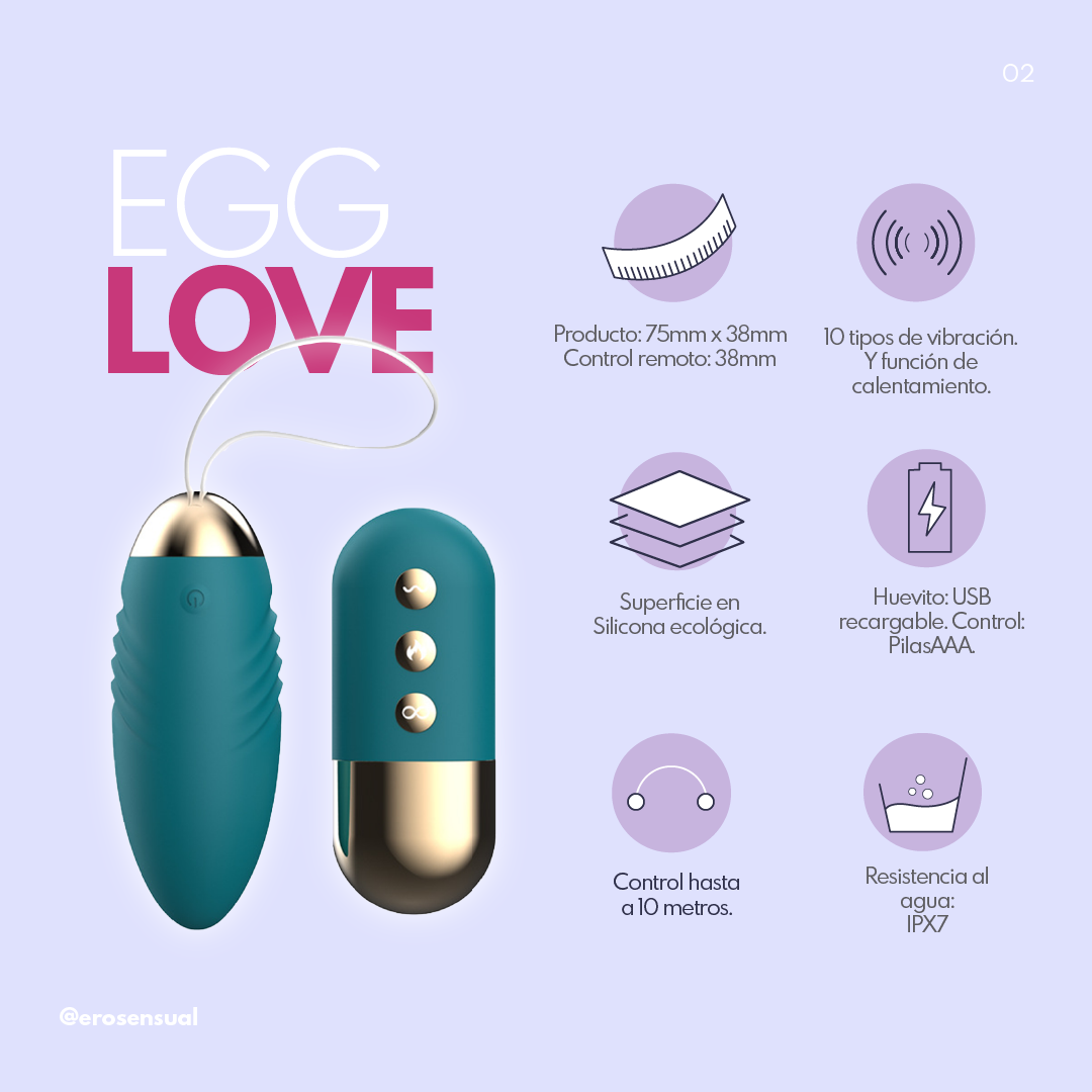 LOVE EGG - Huevito Vibrador Carga USB