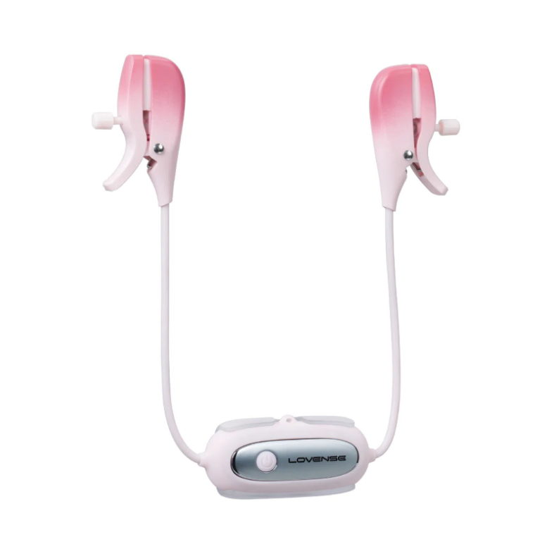 Pinzas para pezones vibratorias Gemini Lovense Rosadas