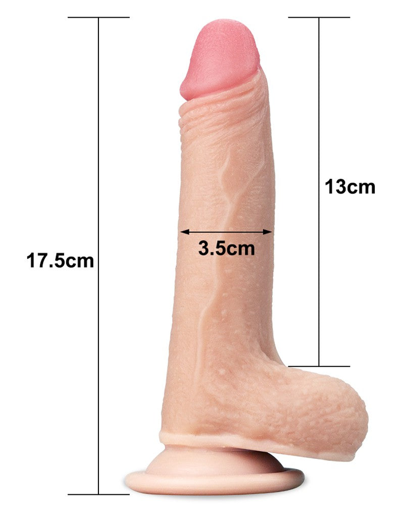 SLIDING SKIN DILDO 7"